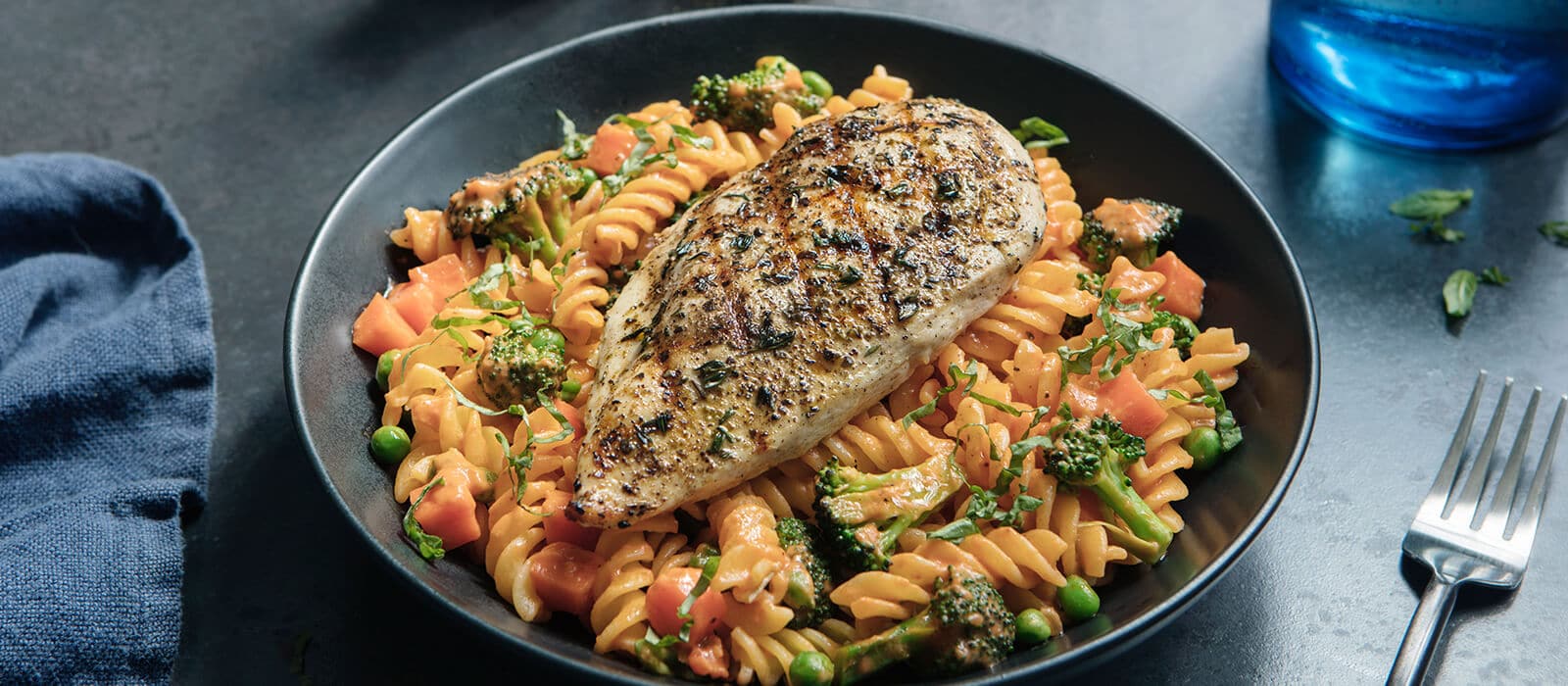 Cauli-Rosa Pasta with Grilled Chicken