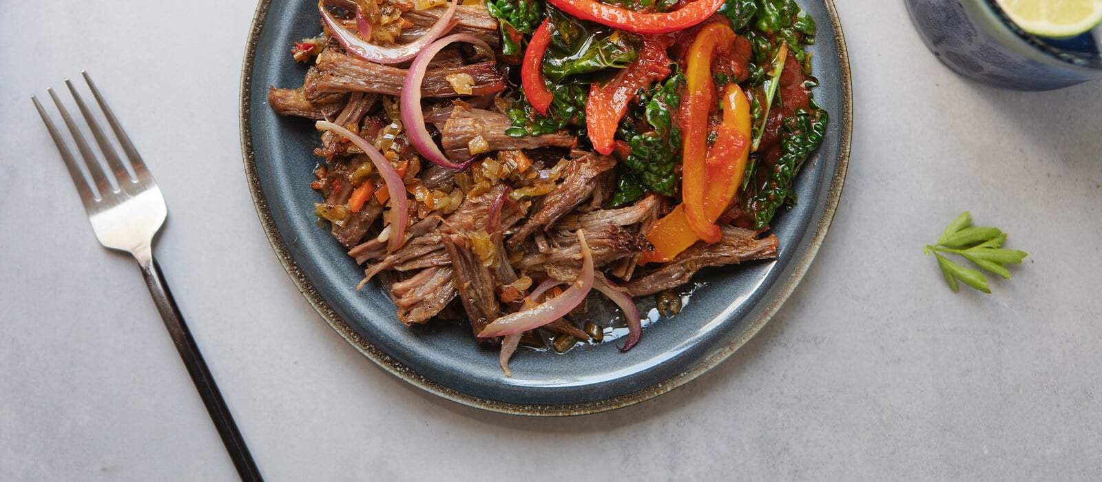 Chicago-Style Shredded Grass-Fed Beef with Italian Kale and Peppers