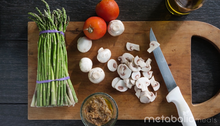 EVOO-Bruschetta-with-Asparagus-Tips-and-Button-Mushrooms-ingredients