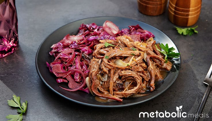 Shredded Grass-Fed Beef and Red Cabbage