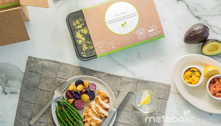 Table setting of meals from Metabolic Meals