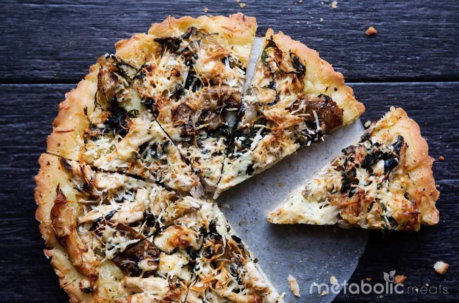 Roasted Chicken Deep Dish Pizza